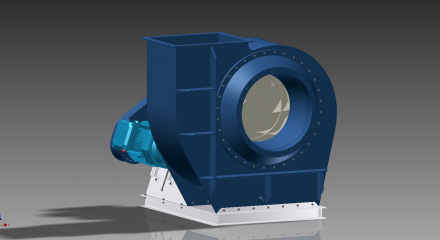 FBCP210-925, L90, Belt Drive No 9 cw 22kw..png - View From Front - 2